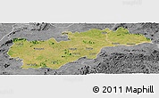 Satellite Panoramic Map of Balangir, desaturated