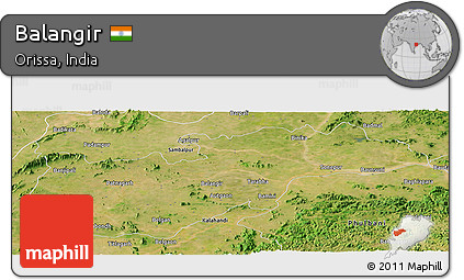 Satellite Panoramic Map of Balangir