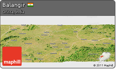 Satellite Panoramic Map of Balangir