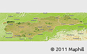 Satellite Panoramic Map of Balangir, physical outside