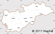 Classic Style Simple Map of Balangir, cropped outside