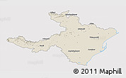 Shaded Relief 3D Map of Cuttack, cropped outside