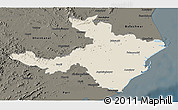 Shaded Relief 3D Map of Cuttack, darken