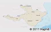 Shaded Relief 3D Map of Cuttack, single color outside