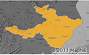 Political Map of Cuttack, darken, desaturated