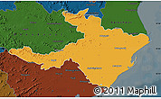 Political Map of Cuttack, darken