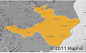 Political Map of Cuttack, desaturated