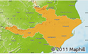 Political Map of Cuttack, physical outside