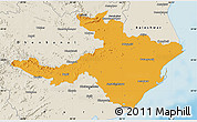 Political Map of Cuttack, shaded relief outside