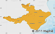 Political Map of Cuttack, single color outside