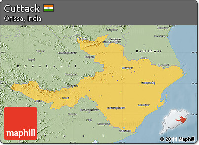 Savanna Style Map of Cuttack