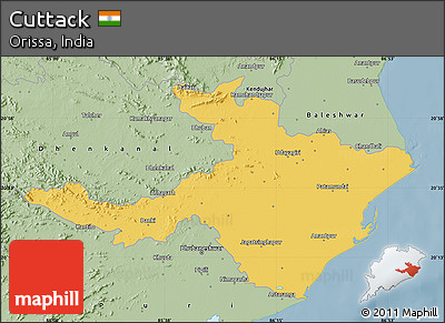 Savanna Style Map of Cuttack