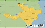 Savanna Style Map of Cuttack, single color outside
