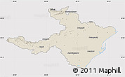 Shaded Relief Map of Cuttack, cropped outside
