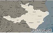 Shaded Relief Map of Cuttack, darken