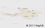Shaded Relief Panoramic Map of Cuttack, cropped outside