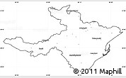 Blank Simple Map of Cuttack, cropped outside