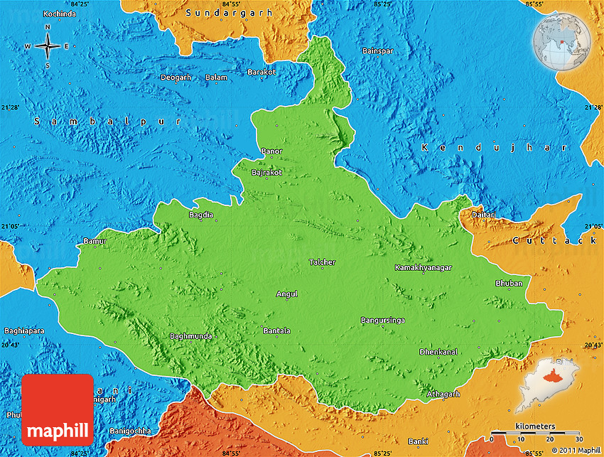 Political Map of Dhenkanal