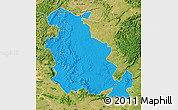 Political Map of Kendujhar, satellite outside