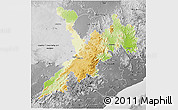 Physical 3D Map of Koraput, desaturated