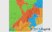 Political 3D Map of Koraput