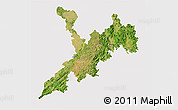 Satellite 3D Map of Koraput, cropped outside