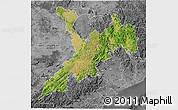 Satellite 3D Map of Koraput, desaturated