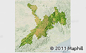 Satellite 3D Map of Koraput, lighten