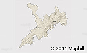 Shaded Relief 3D Map of Koraput, cropped outside