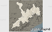 Shaded Relief 3D Map of Koraput, darken