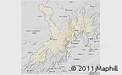 Shaded Relief 3D Map of Koraput, desaturated