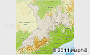 Shaded Relief 3D Map of Koraput, physical outside