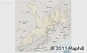 Shaded Relief 3D Map of Koraput, semi-desaturated