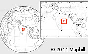 Blank Location Map of Koraput, within the entire country