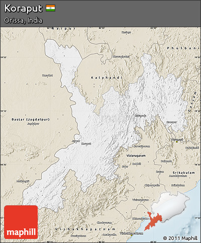 Classic Style Map of Koraput
