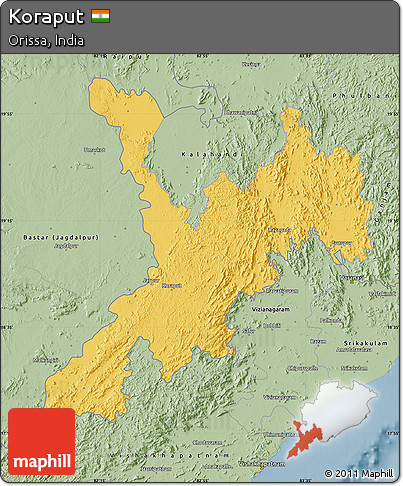 Savanna Style Map of Koraput