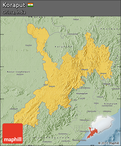 Savanna Style Map of Koraput