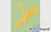 Savanna Style Map of Koraput, single color outside