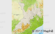 Shaded Relief Map of Koraput, physical outside