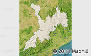 Shaded Relief Map of Koraput, satellite outside