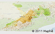 Physical Panoramic Map of Koraput, lighten