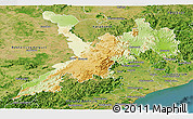 Physical Panoramic Map of Koraput, satellite outside