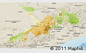 Physical Panoramic Map of Koraput, shaded relief outside