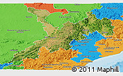 Satellite Panoramic Map of Koraput, political outside