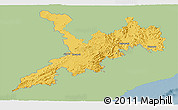 Savanna Style Panoramic Map of Koraput, single color outside