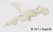 Shaded Relief Panoramic Map of Koraput, cropped outside