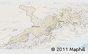 Shaded Relief Panoramic Map of Koraput, lighten