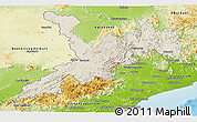Shaded Relief Panoramic Map of Koraput, physical outside
