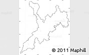 Blank Simple Map of Koraput, cropped outside, no labels