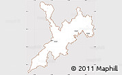 Classic Style Simple Map of Koraput, cropped outside
